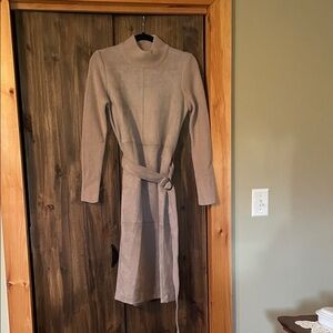 Ann Taylor Taupe Long Sleeve Dress